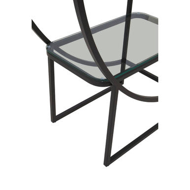 Vogue Left Half Moon Black Shelf Unit - Image 10