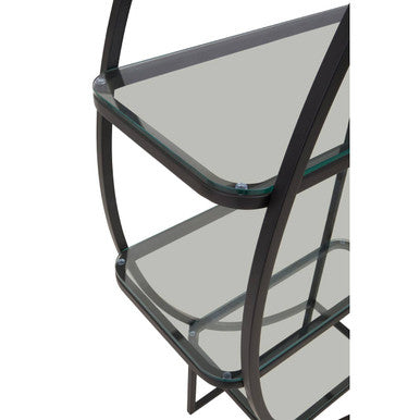 Vogue Left Half Moon Black Shelf Unit - Image 11