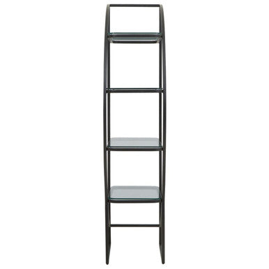 Vogue Right Half Moon Black Shelf Unit