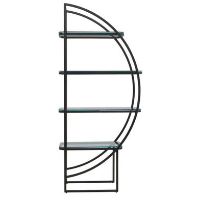Vogue Right Half Moon Black Shelf Unit - Image 2
