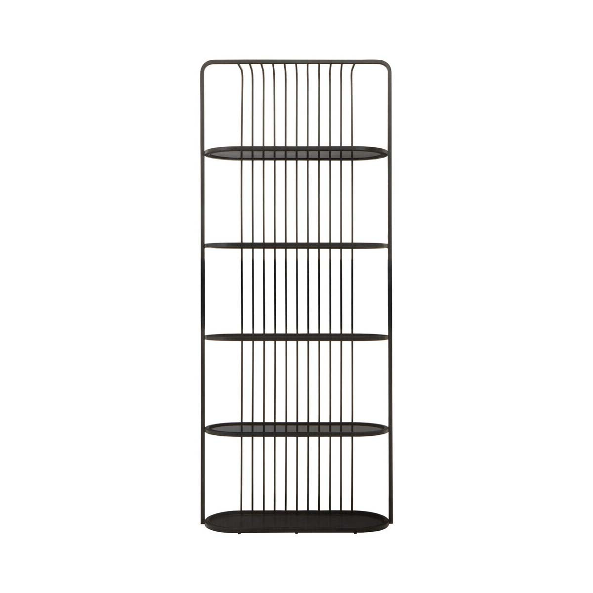 Vogue Five Tier Black Shelf Unit