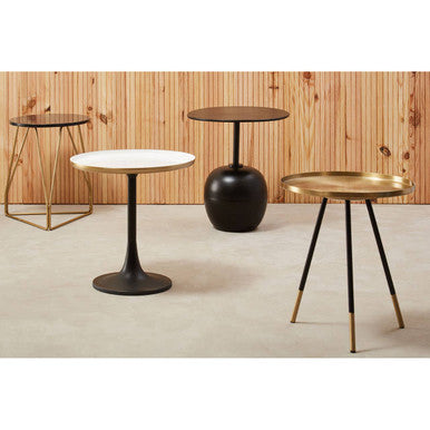 Corra White Marble Side Table With Column Base - Image 7