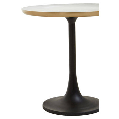 Corra White Marble Side Table With Column Base - Image 8