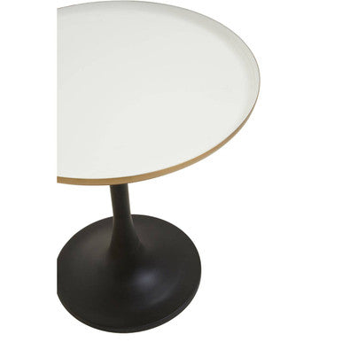 Corra White Marble Side Table With Column Base - Image 9