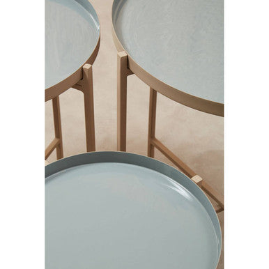 Corra Set Of Three Side Table With Cross Legs