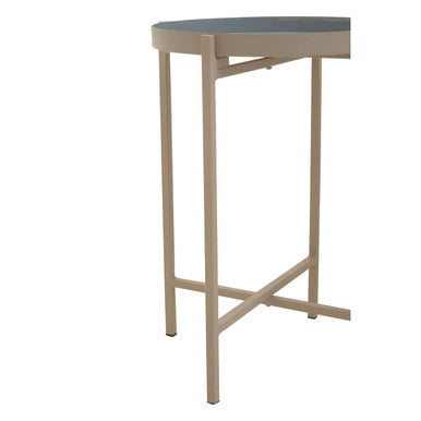 Corra Grey Enamel Top Set Of Three Side Tables