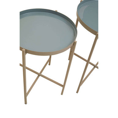 Corra Set Of Three Side Table With Cross Legs