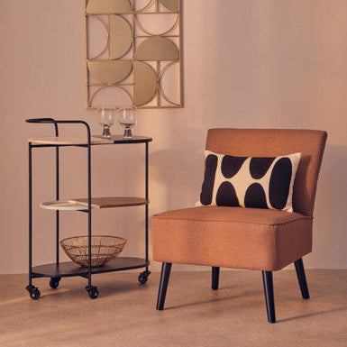 Corra 3 Tier Marble Trolley - Image 3