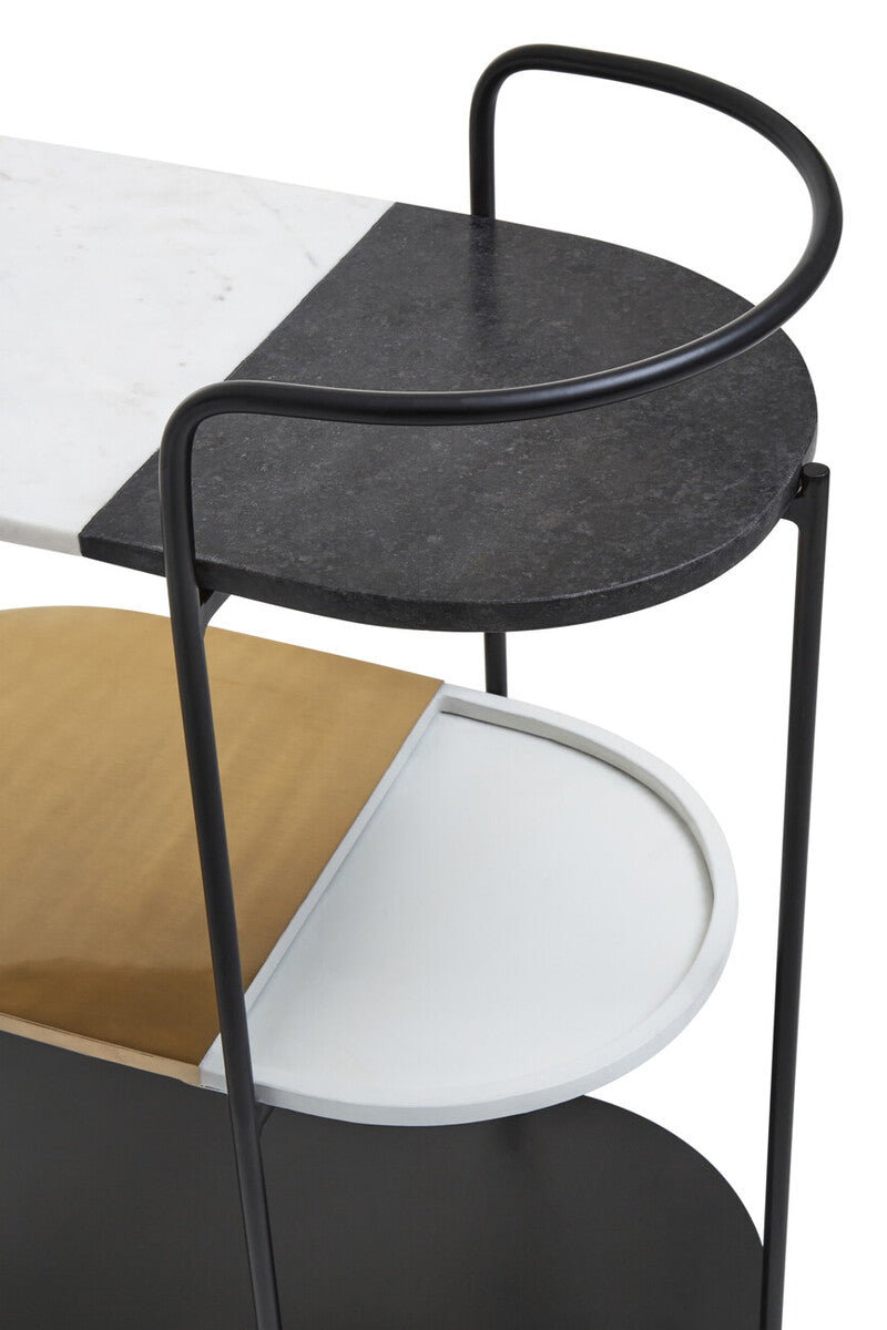 Corra 3 Tier Marble Trolley - Image 15