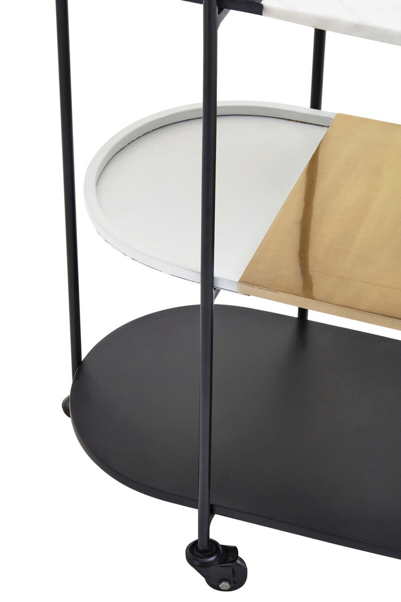 Corra 3 Tier Marble Trolley - Image 16