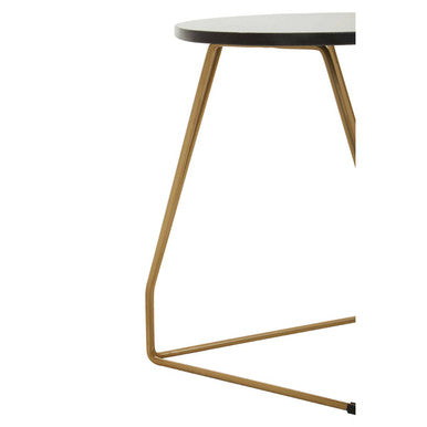 Corra Side Table With Black Marble Top