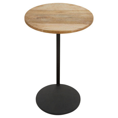 Corra Side Table With Round Wooden Top - Image 11