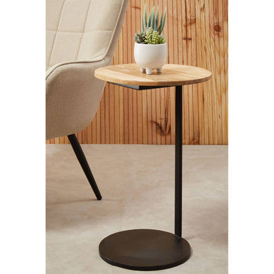 Corra Side Table With Round Wooden Top - Image 7