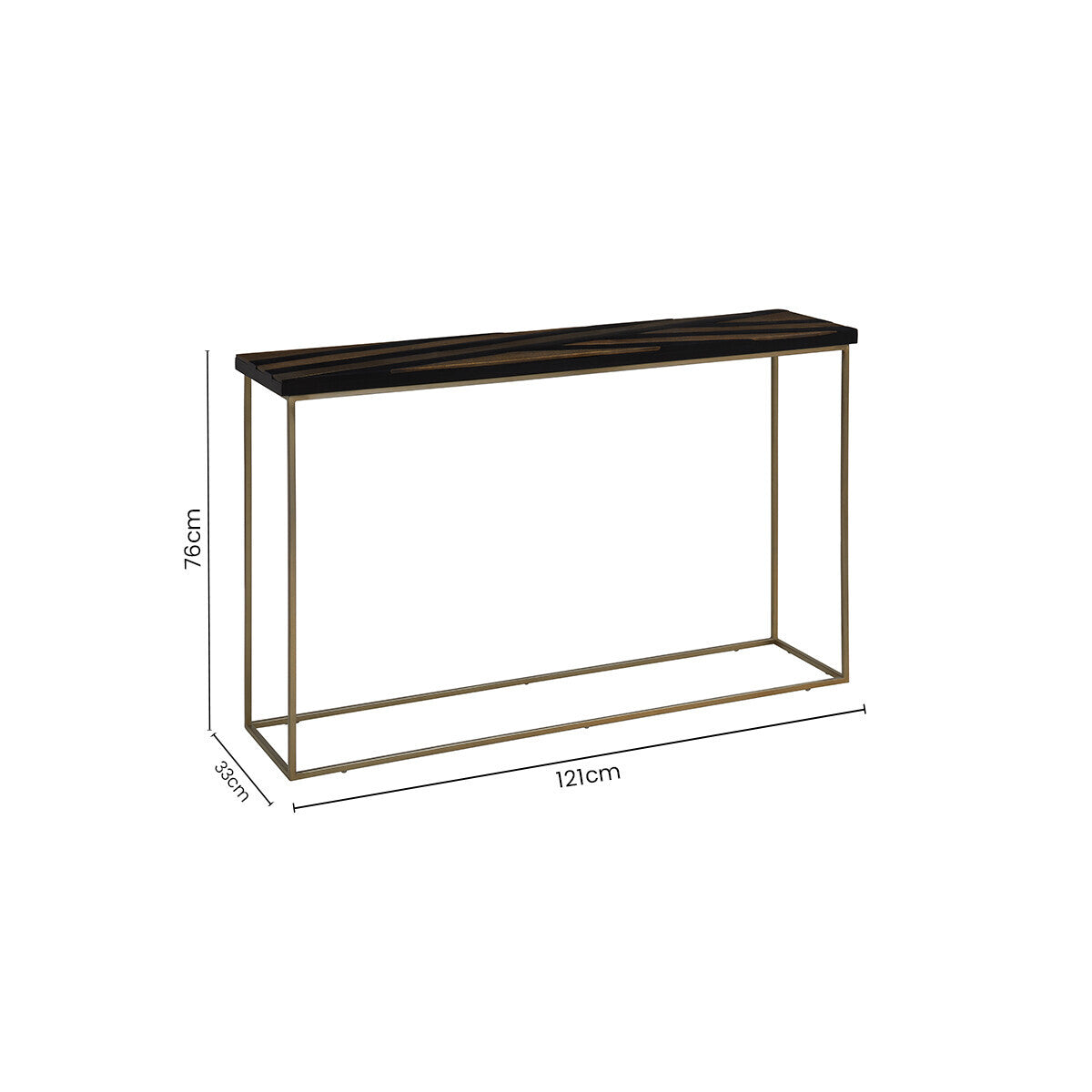 Aris Black And Gold Console Table