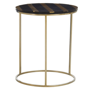Aris Black And Gold Side Table - Image 2