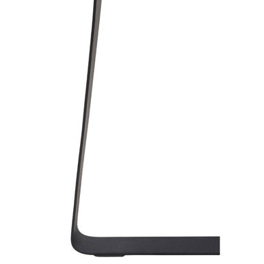 Solid Teak Wood Side Table with Asymmetric Top and Black Cross Bas, Manado