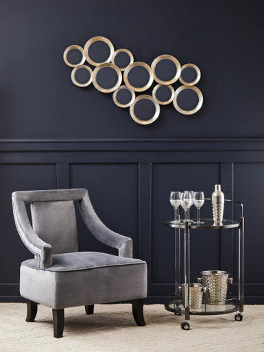 Oria Round Drinks Trolley With Acrylic Supports