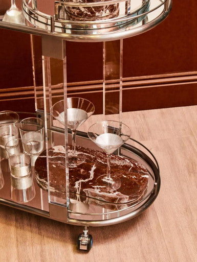 Oria Drinks Trolley in Metallic Frame - Image 6
