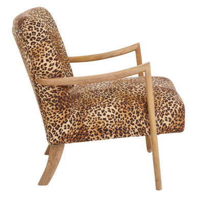 Cefena Leopard Print Chair