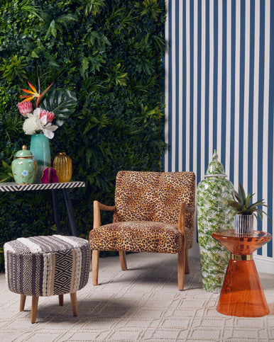 Cefena Leopard Print Chair