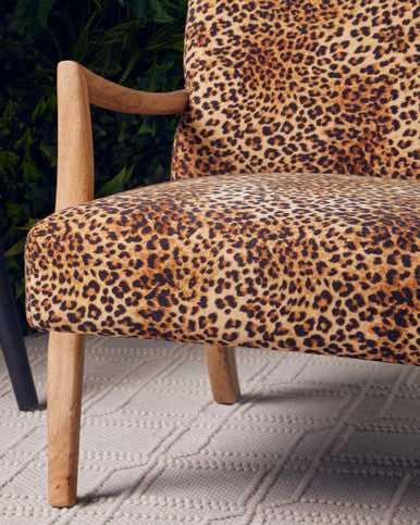 Cefena Leopard Print Chair