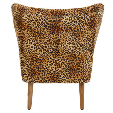 Cefena Leopard Print Velvet Chair