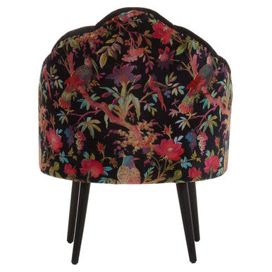 Cefena Peacock Design Scalloped Chair