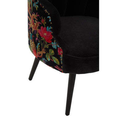 Cefena Peacock Design Scalloped Chair