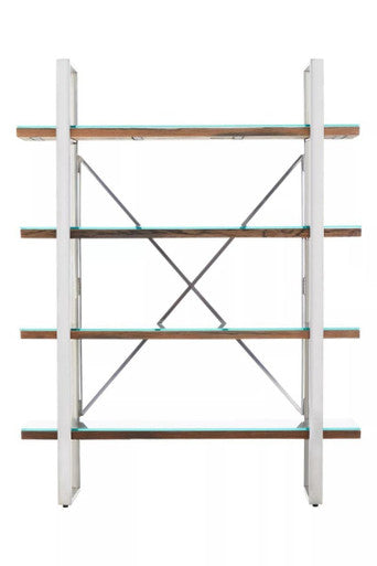 Kerala Natural Wood Four Tier Shelf Unit - Image 2