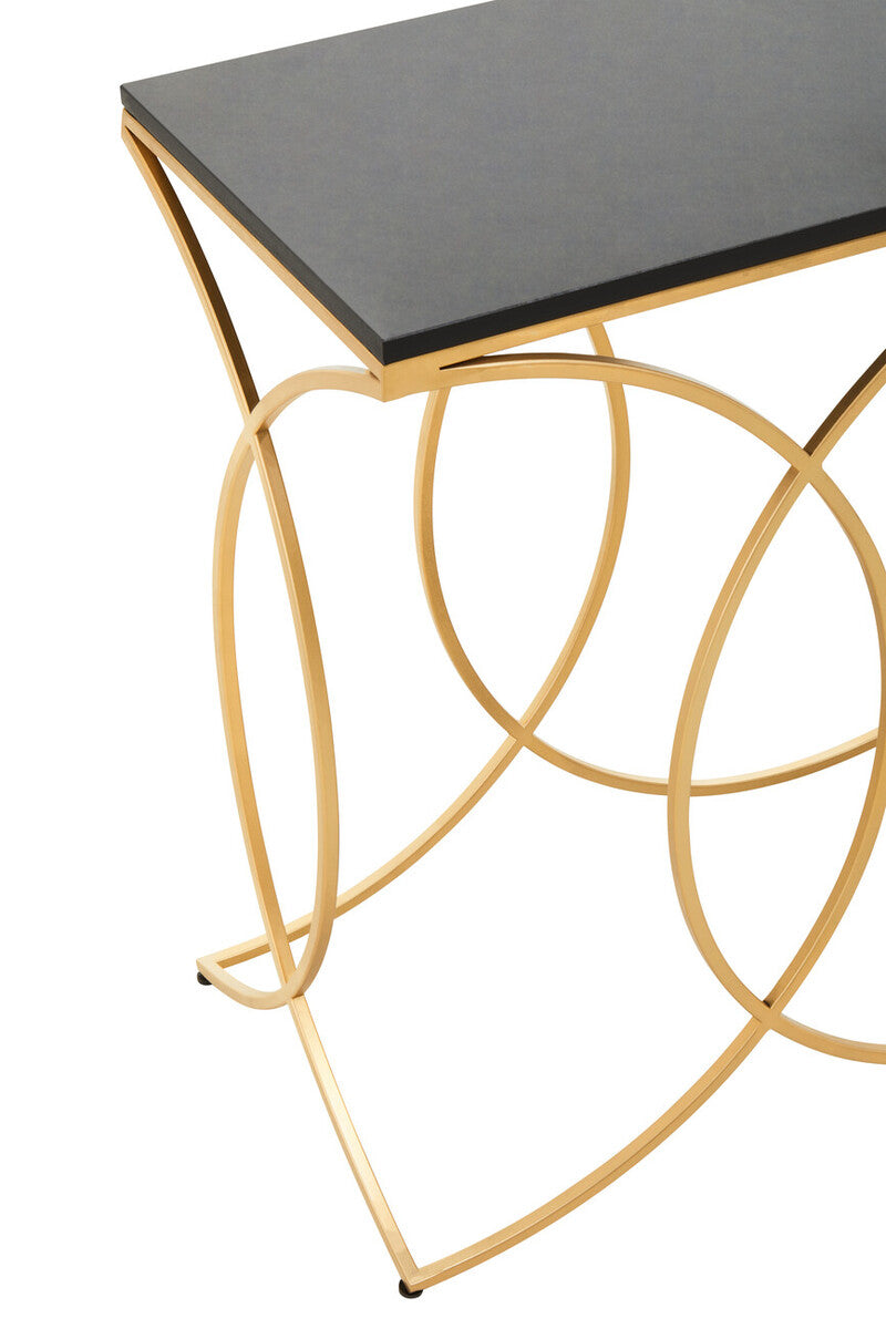 Kia Black and Gold Console Table