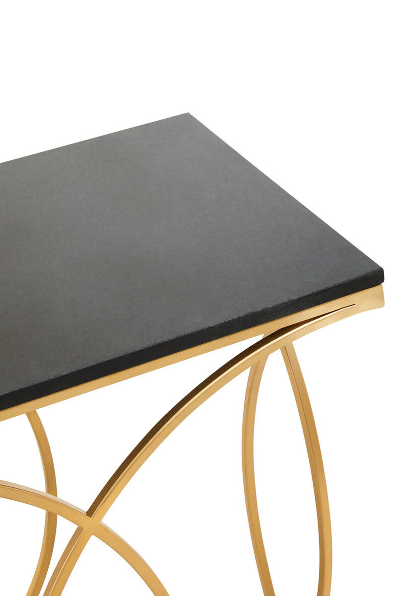 Kia Black and Gold Console Table