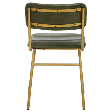 Buffalo Green Leather Dining Chair - Image 4