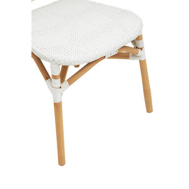 Manado Natural and White Rattan Dining Chair