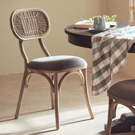 Cebu Grey Wash Elm Wood Dining Chair - Image 1