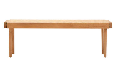 Cebu Natural Cane and Beech Wood Bench