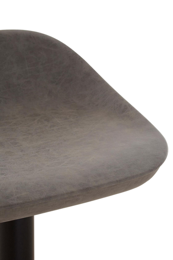 Dalston Set Of Two Ash Faux Leather Bar Stools