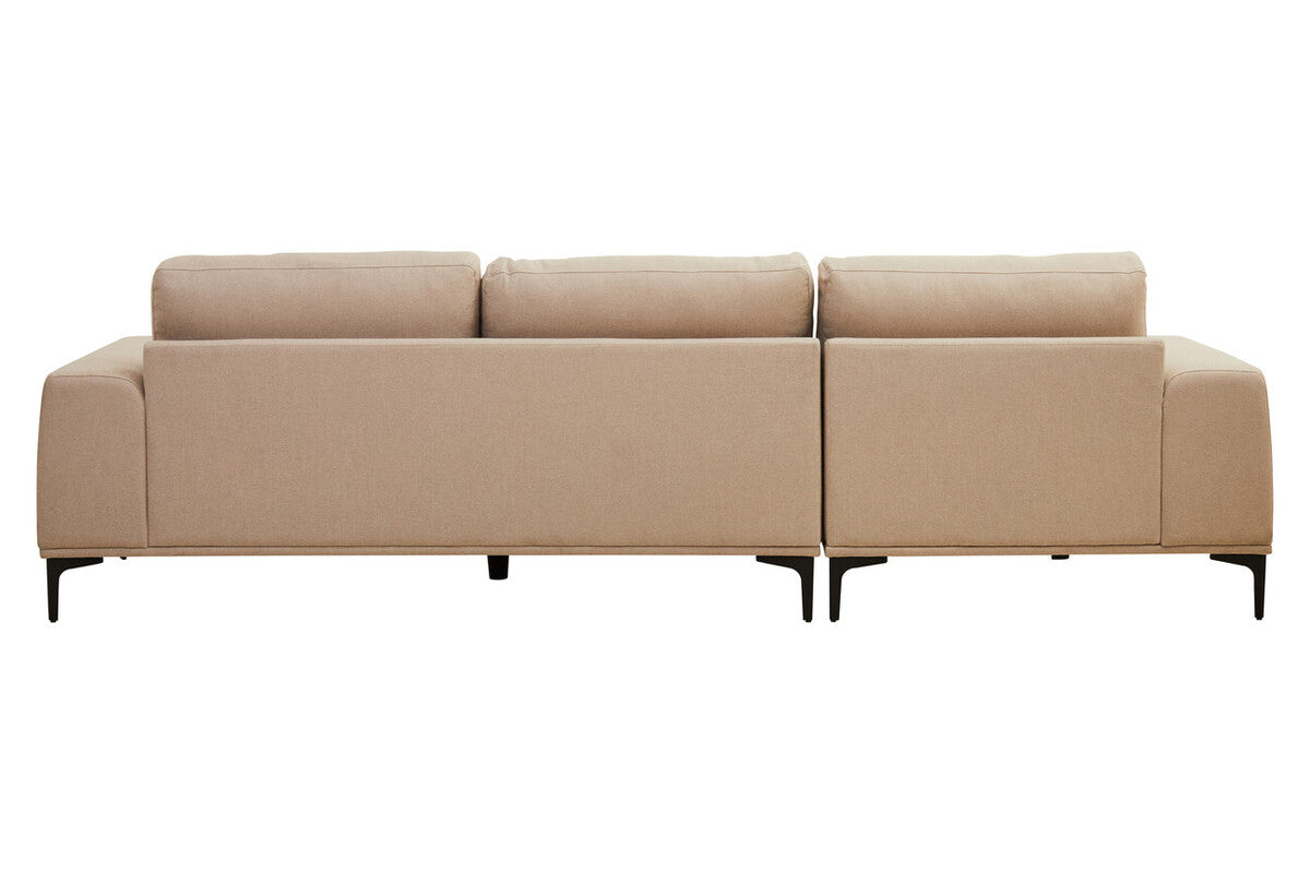 3 Seater Natural Fabric Left Chaise Sofa, Toulon - Image 8