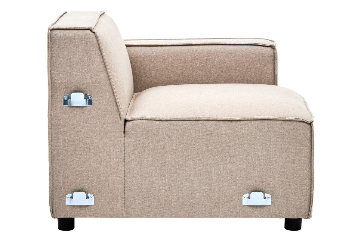Toulouse Natural Fabric Left Arm Sofa