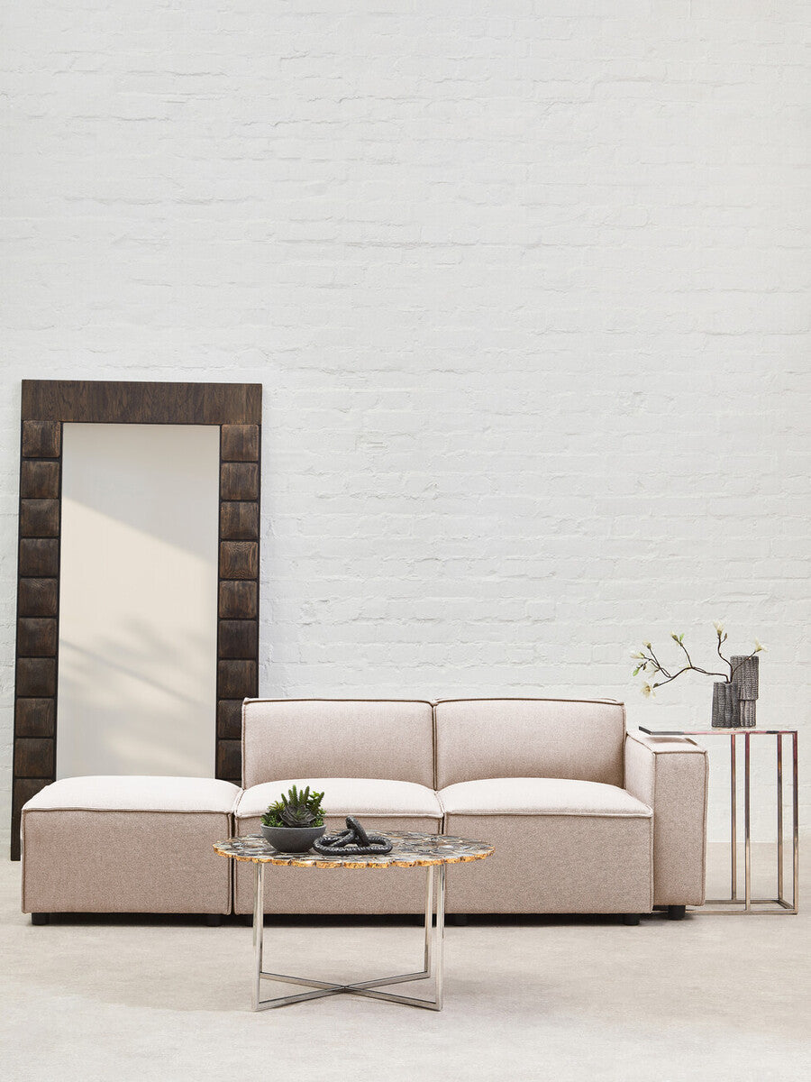 Toulouse Natural Fabric Left Arm Sofa