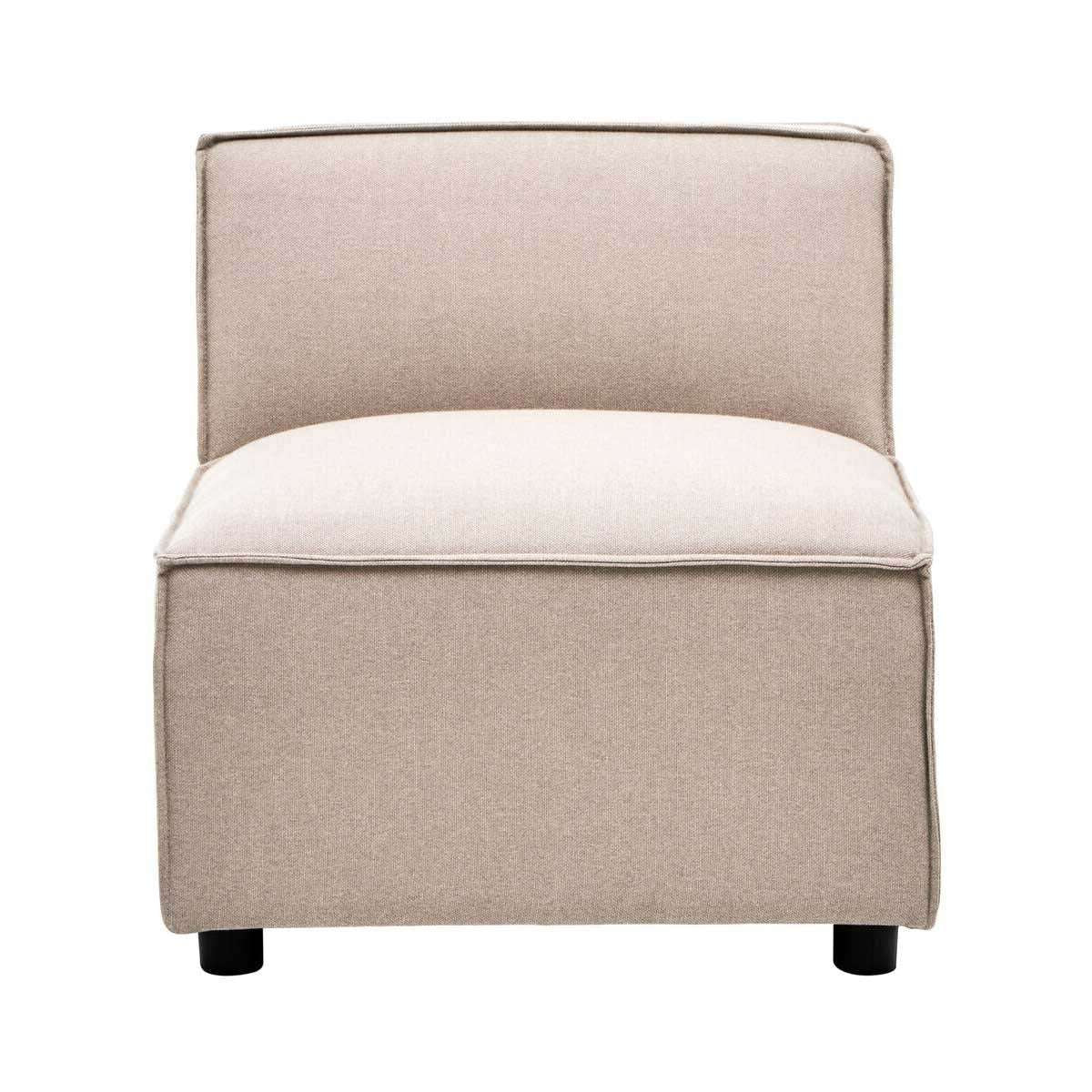 Toulouse Natural Fabric Armless Sofa.