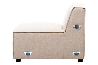 Toulouse Natural Fabric Armless Sofa.