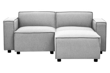 Toulouse Grey Fabric Left Arm Sofa