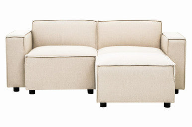 Toulouse Cream Fabric Left Arm Sofa