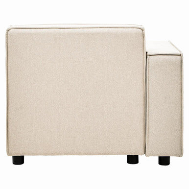 Toulouse Cream Fabric Right Arm Sofa