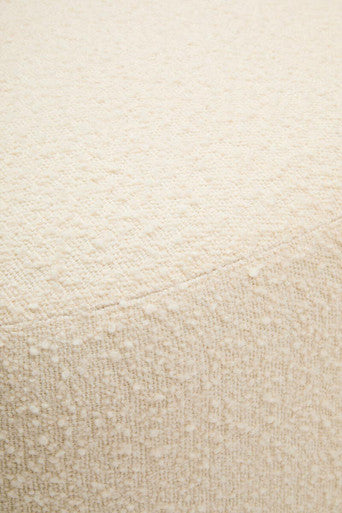 Oliveto Ivory Boucle Fabric Revolving Armchair