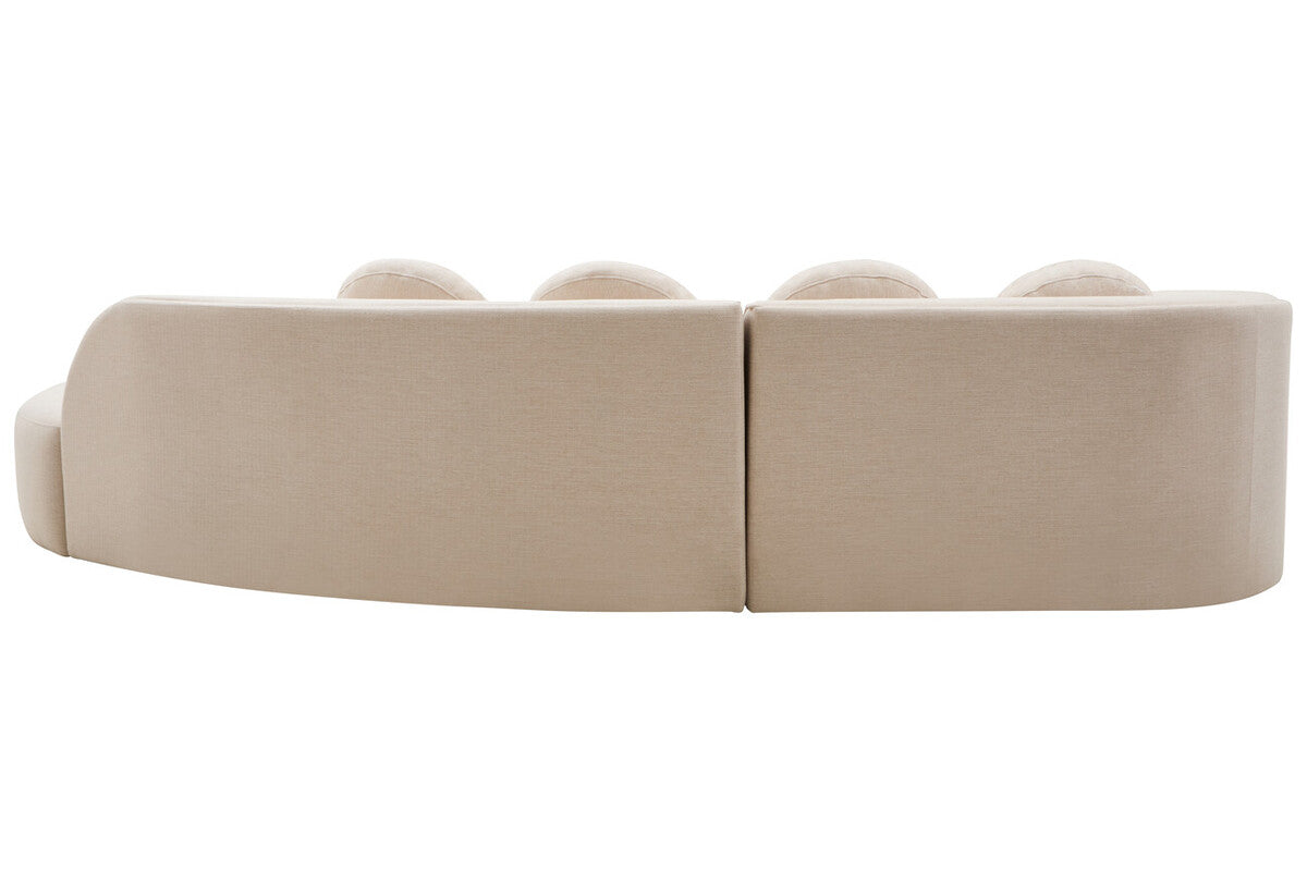Ovada Cream Linen Fabric 3 Seater Sofa