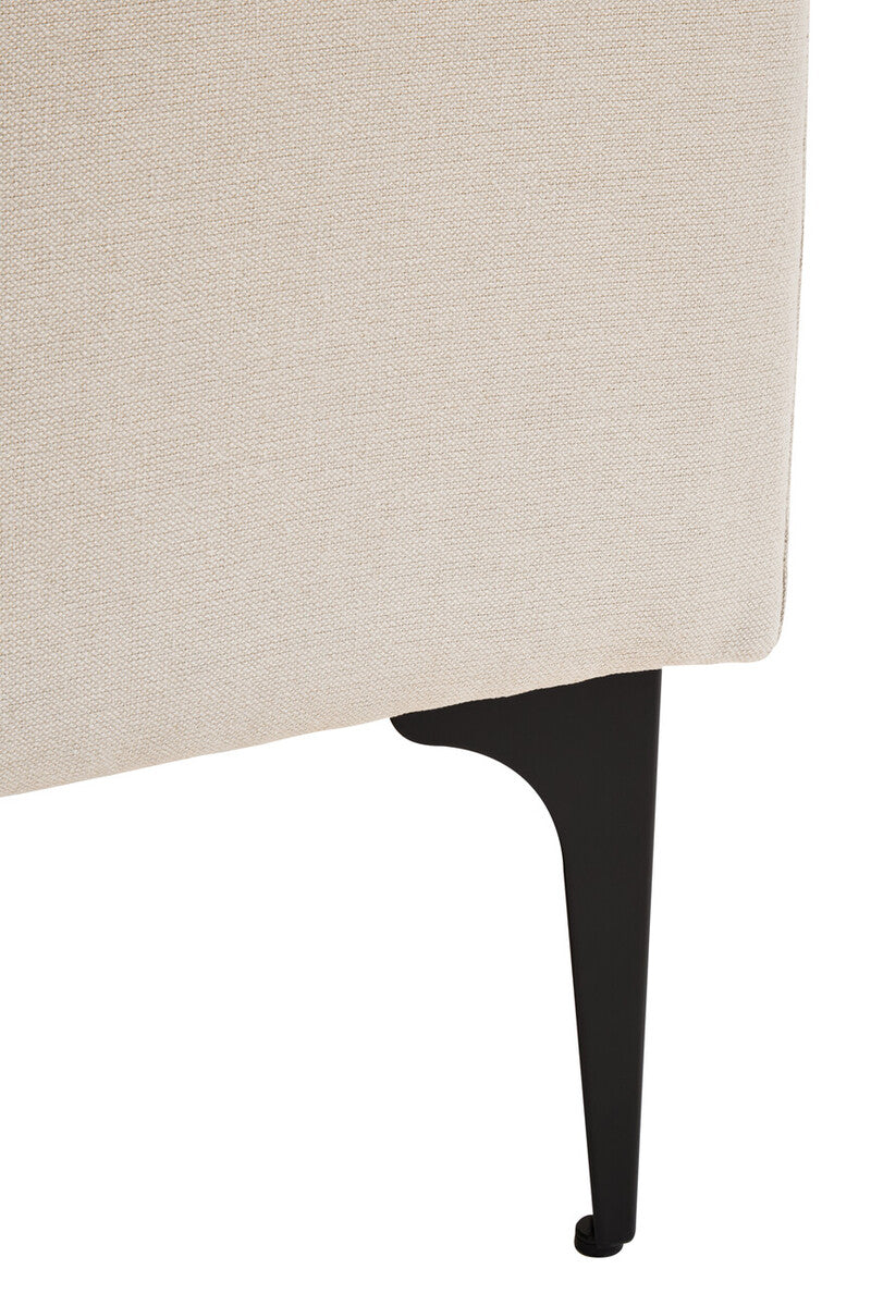 3 Seater Cream Right Chaise Sofa, Comfee