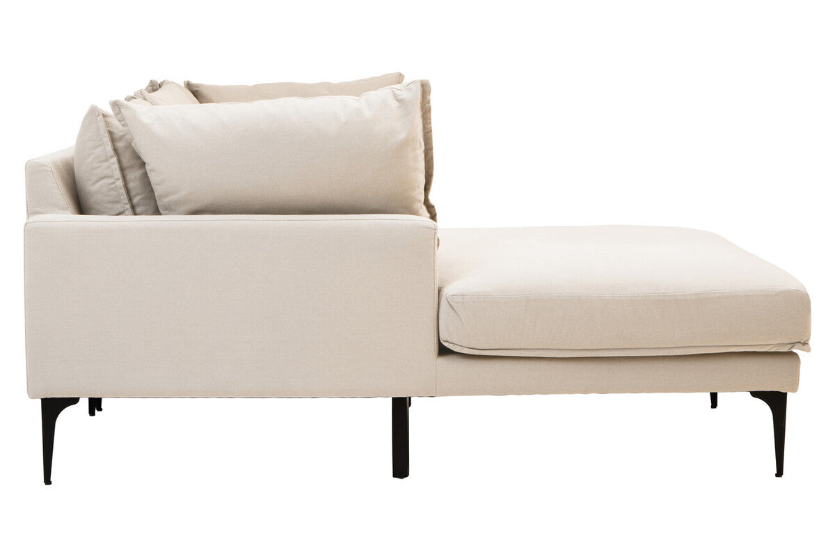 3 Seater Cream Left Chaise Sofa, Comfee
