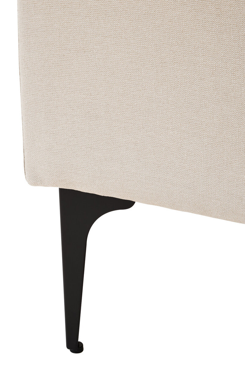 3 Seater Cream Left Chaise Sofa, Comfee