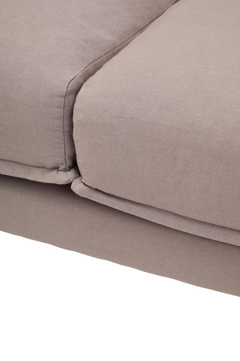 Troyes Grey Three Seat Right Chaise Sofa